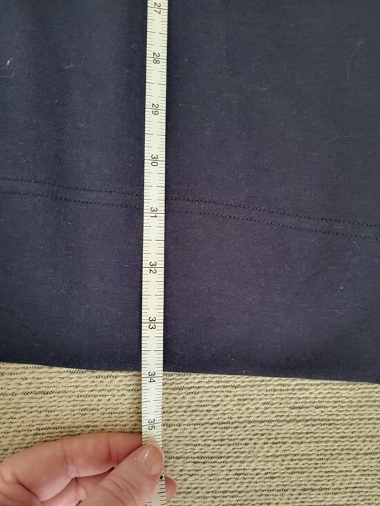 Tuckernuck Pomander Place Navy French Terry Dress size Large Preppy Ruffled - Picture 10 of 10